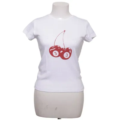T-shirt (Wit, Rood) van Subdued Katoen
