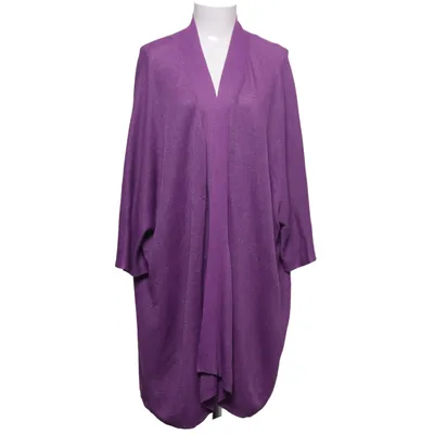 Cardigan (Purple) from Selection by Ulla Popken Polyester, Viscose