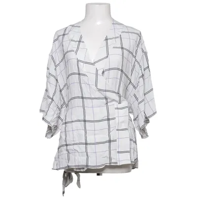 Wikkelblouse (Wit, Zwart, Meerkleurig) van Dagmar Viscose
