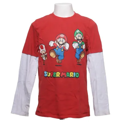 Long sleeve T-shirt (Red, White, Multicolored) from Super Mario Cotton
