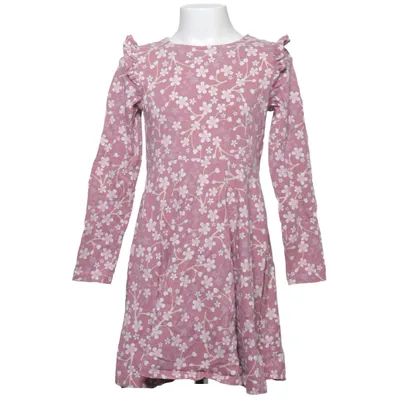 Klänning (Rosa, Vit) från Polarn O. Pyret Elastan, Ekologisk bomull