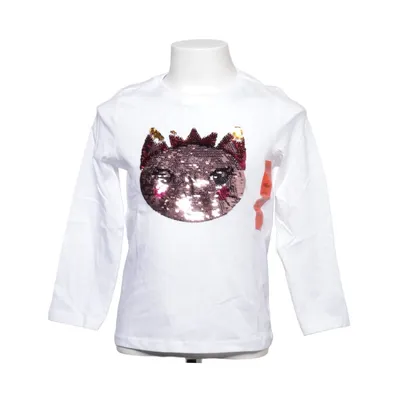 Långärmad t-shirt (Vit, Flerfärgad) från Sinsay Bomull