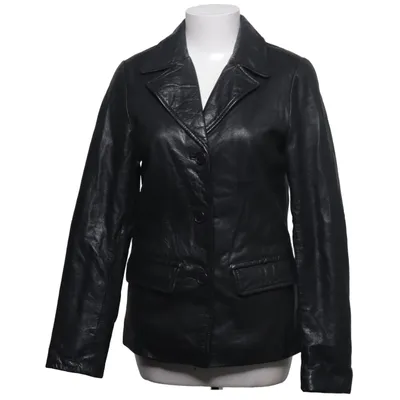 Leather blazer (Black) from Camera Classic Acetate, Leather