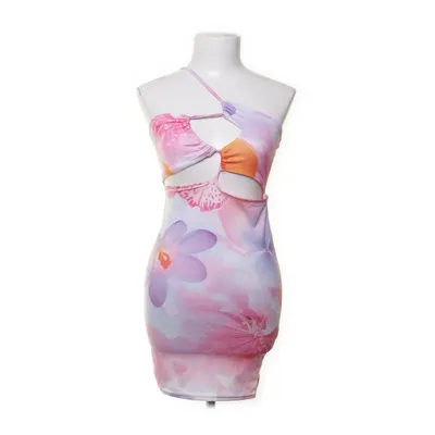 Halternek jurk (Meerkleurig, Roze) van PrettyLittleThing Elastaan, Polyester