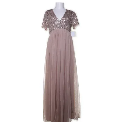 Evening gown (Beige) from Maya Deluxe Maternity Polyester