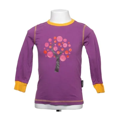 Långärmad t-shirt (Lila, Orange) från Maxomorra Elastan, Ekologisk bomull