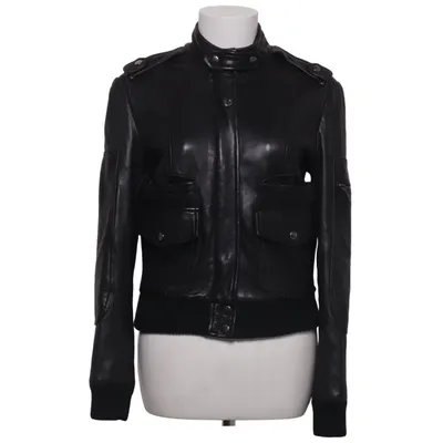 Veste en cuir (Noir) de Victoria Couture Cuir