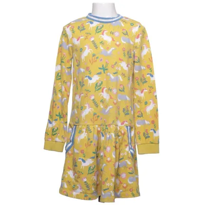Klänning (Gul, Flerfärgad) från Mini Boden Bomull, Polyester