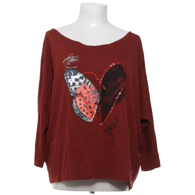 Långärmad t-shirt (Röd, Flerfärgad) från Desigual Bomull, Viskos