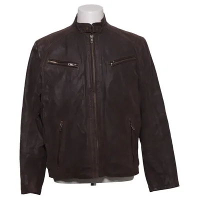 Läderjacka (Brun) från Murrey Skinn, Polyester