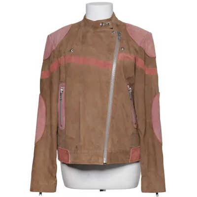 Läderjacka (Brun, Rosa) från Stella Nova Polyester, Mocka