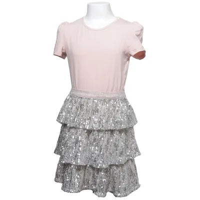 Klänning (Rosa, Silverfärgad) från Lindex Kids Bomull, Elastan, Polyester