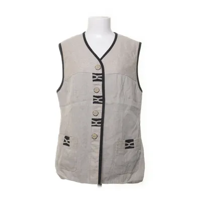Vest (Beige, Black) from Meico Linen, Viscose