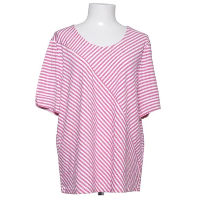 T-shirt (Pink, Hvid) fra Fiora Blue Elastan, Viscose
