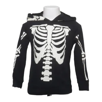 Capuchon sweater (Zwart, Wit) van MyWear Kids Katoen