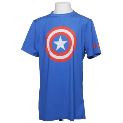 T-shirt (Blå, Röd, Vit) från Under Armour x Marvel Elastan, Polyester