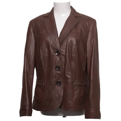 Leather blazer (Brown) from Gerry Weber Acetate, Leather