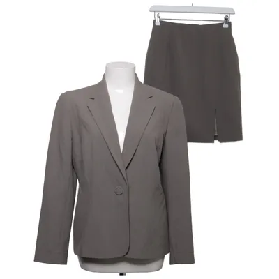 Jakkesæt med nederdel (Grå) fra Prêt à Porter Acetat, Elastan, Polyamid, Polyester, Uld