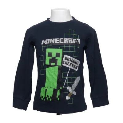 T-shirt à manches longues (Bleu, Vert, Blanc) de Mojang Coton