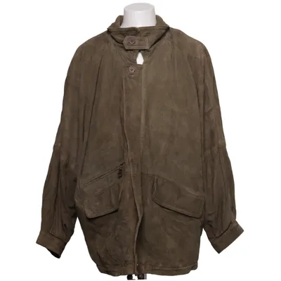 Jacket (Beige) from Montes Viscose, Leather