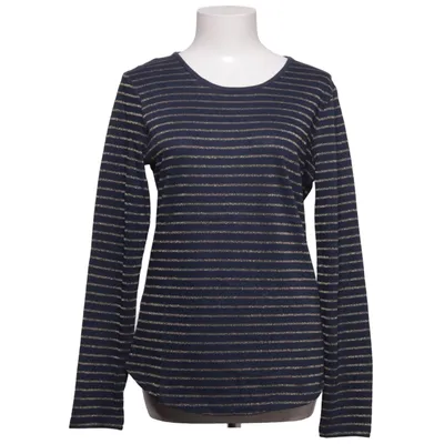 Langarmshirt (Blau, Gold) von Woman by Tchibo Metallfaser, Bio-Baumwolle, Polyester, Viskose
