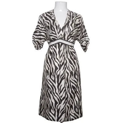 Robe (Noir, Blanc) de Massimo Dutti Woman Soie