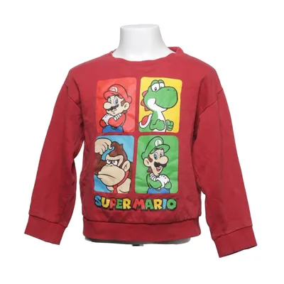 Collegetröja (Röd, Flerfärgad) från Super Mario Bomull