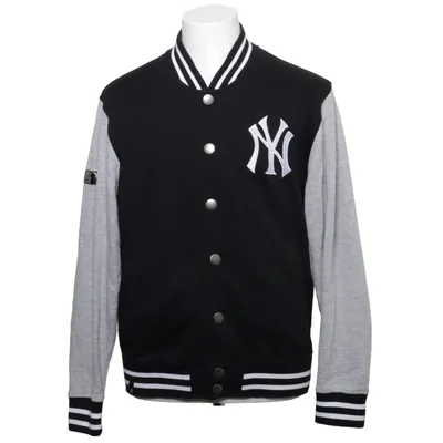 Collegejacka (Svart, Grå, Vit) från Majestic Athletic Bomull, Polyester