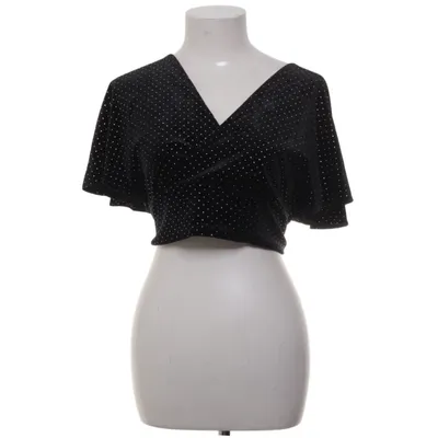 Crop top (Svart, Vit) från 24Colours Elastan, Polyester