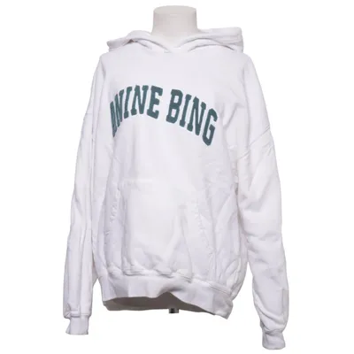 Hættetrøje (Hvid, Grøn) fra Anine Bing Bomuld