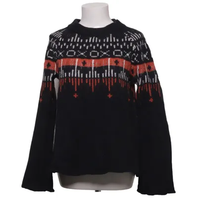 Sweater (Black, White, Orange) from Lanius Cotton, Wool