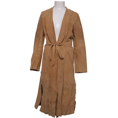 Ledermantel (Beige) von Never Denim Wildleder