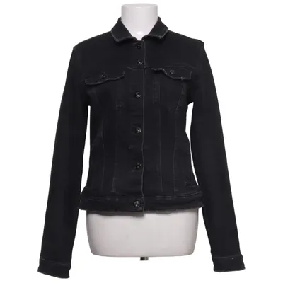 Denim jacket (Black) from Bershka_BSKGIRL