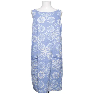 Dress (Blue, White) from Next Linen, Viscose