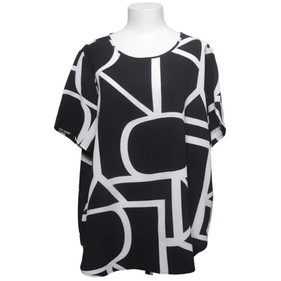 Topp (Svart, Vit) från ONLY Carmakoma Elastan, Återvunnen polyester