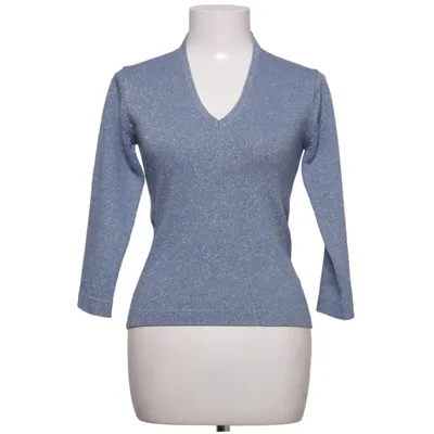 Pullover (Blue) from Add It Metallic fiber, Polyamide, Viscose