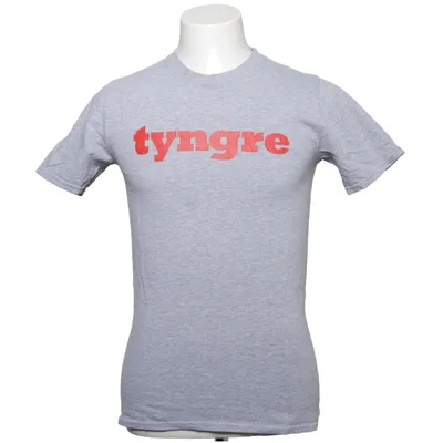 T-shirt (Grå, Rød) fra Tyngre Bomuld, Polyester