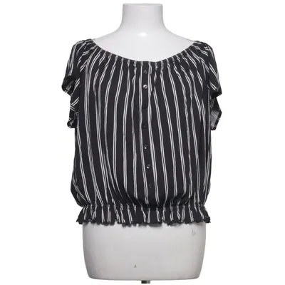 Top (Crop Top) (Czarny, Biały) z H&M Wiskoza