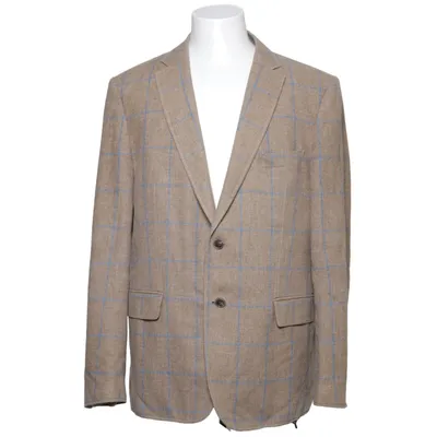 Blazer (Beige, Blue) from SAND Polyester, Wool