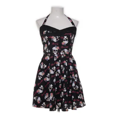 Halterneckklänning (Svart, Flerfärgad) från Hell Bunny Bomull, Elastan