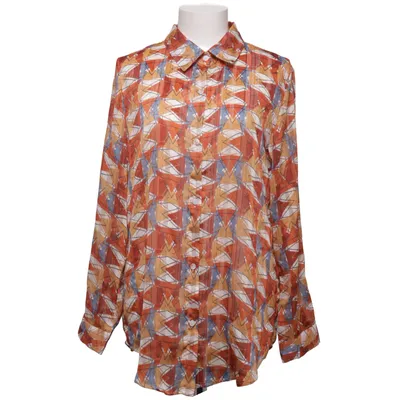 Blouse (Brown, Blue, Multicolored) from Elissa Polyester