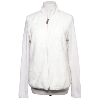 Fleecejacka (Vit) från Talbots Bomull, Pälsimitation, Nylon, Polyester, Ull