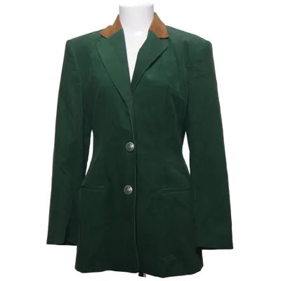 Blazer (Vert, Marron) de Laurel Coton, Cuir