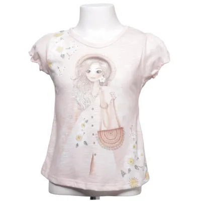 T-shirt (Roze, Wit, Meerkleurig) van Moonstar Polyester
