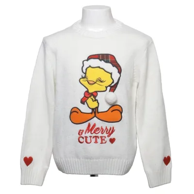 Jultröja (Vit, Flerfärgad) från Looney Tunes Akryl