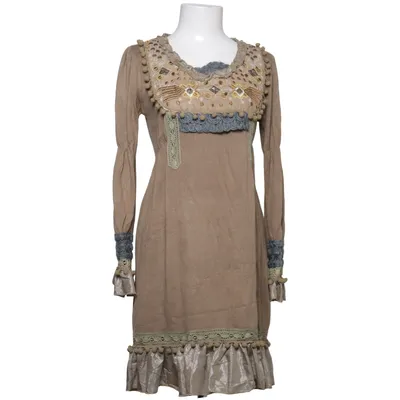 Dress (Brown, Gray) from Sweet Miss Acrylic, Polyester, Wool
