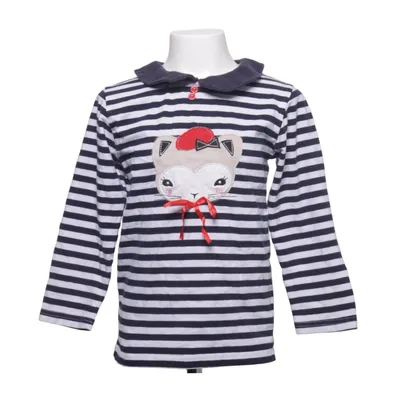 T-shirt à manches longues (Bleu, Blanc) de L.B.C. Coton