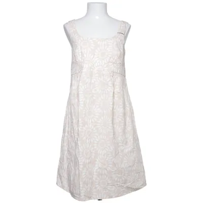 Jurk (Beige, Wit) van Moda Katoen, Elastaan