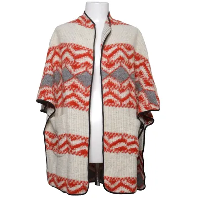 Poncho (Rød, Grå, Hvid) fra Zara Woman Polyester, Uld