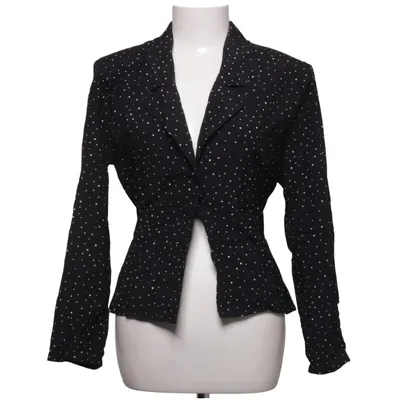 Sløjfebluse (Sort, Hvid) fra J Collection Polyamid, Viscose